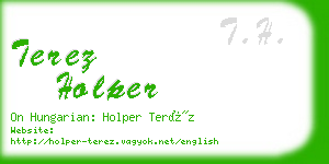 terez holper business card